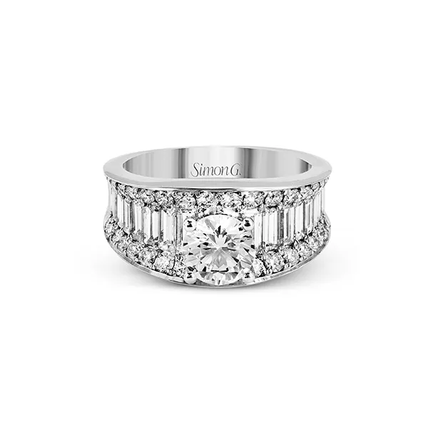 Platinum Semi-mount Engagement Ring Image 3 Diamond Showcase Longview, WA