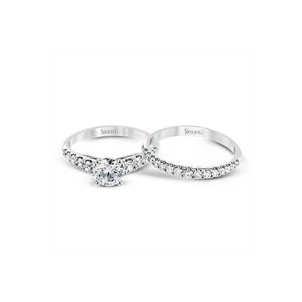 18k White Gold Wedding Set Image 2 Diamond Showcase Longview, WA