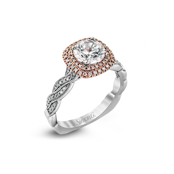 18k White & Rose Gold Semi-mount Engagement Ring Diamonds Direct St. Petersburg, FL