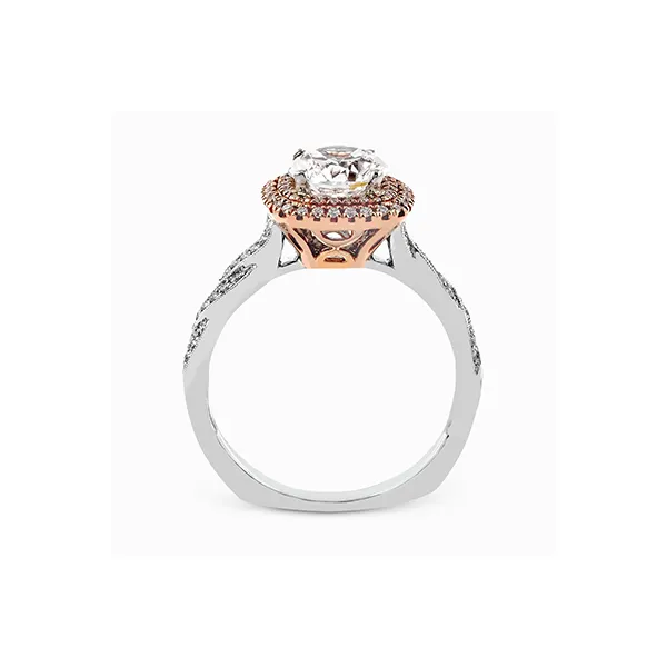 18k White & Rose Gold Semi-mount Engagement Ring Image 3 The Diamond Shop, Inc. Lewiston, ID
