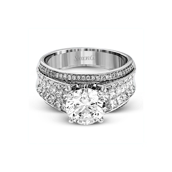 18k White Gold Semi-mount Engagement Ring Image 2 Diamond Showcase Longview, WA