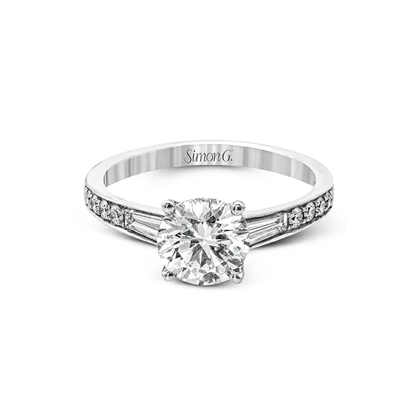 18k White Gold Semi-mount Engagement Ring Image 2 Diamond Showcase Longview, WA