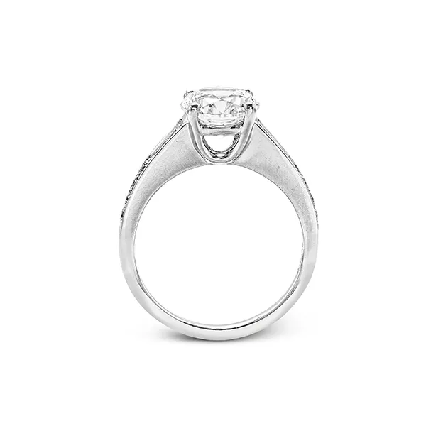 18k White Gold Semi-mount Engagement Ring Image 3 Diamond Showcase Longview, WA