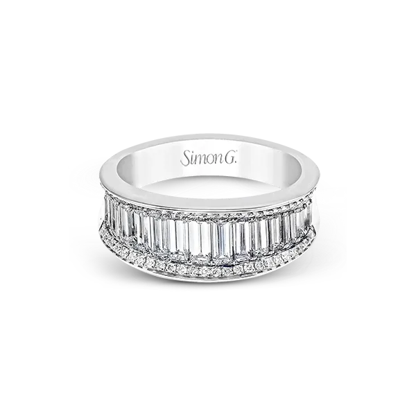 18k White Gold Anniversary Band Image 2 James & Williams Jewelers Berwyn, IL