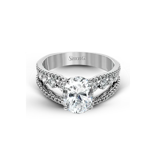 Platinum Semi-mount Engagement Ring Image 2 Diamond Showcase Longview, WA