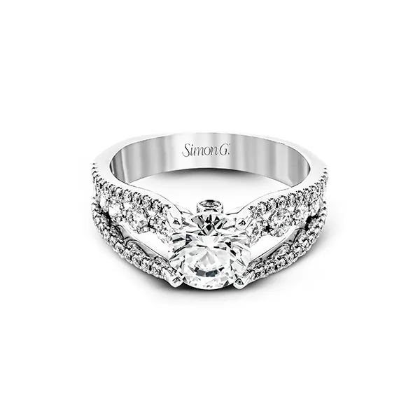 Platinum Semi-mount Engagement Ring Image 3 Diamond Showcase Longview, WA