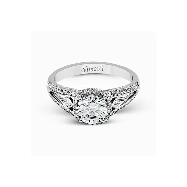 18k White Gold Semi-mount Engagement Ring Image 2 Diamond Showcase Longview, WA
