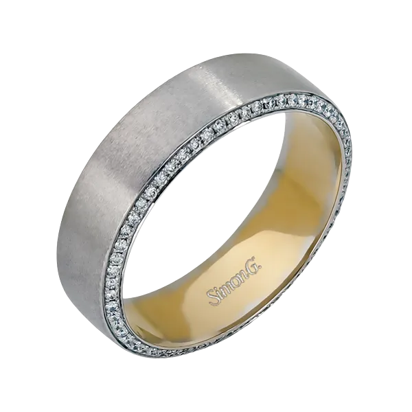 14k White Gold Men's Wedding Band Diamond Showcase Longview, WA
