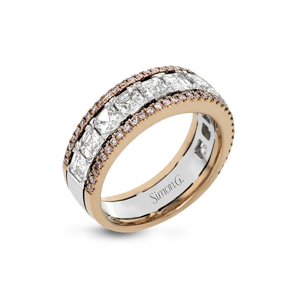 18k White & Rose Gold Anniversary Band Diamond Showcase Longview, WA