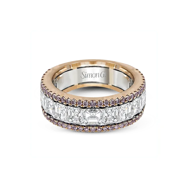 18k White & Rose Gold Anniversary Band Image 2 Diamond Showcase Longview, WA