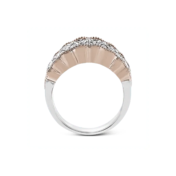 18k White & Rose Gold Diamond Fashion Ring Image 3 Diamonds Direct St. Petersburg, FL