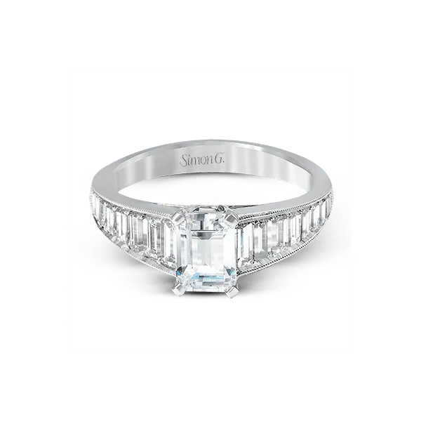 18k White Gold Semi-mount Engagement Ring Image 2 Diamond Showcase Longview, WA