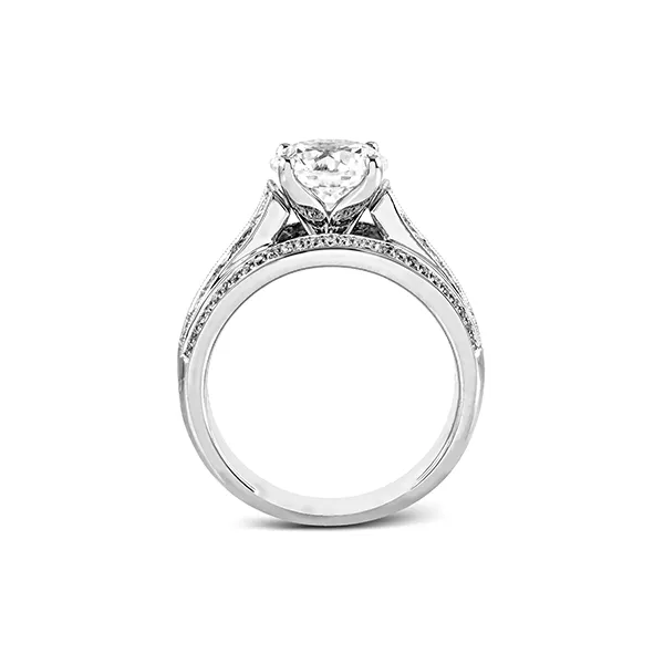 18k White Gold Semi-mount Engagement Ring Image 3 Diamond Showcase Longview, WA