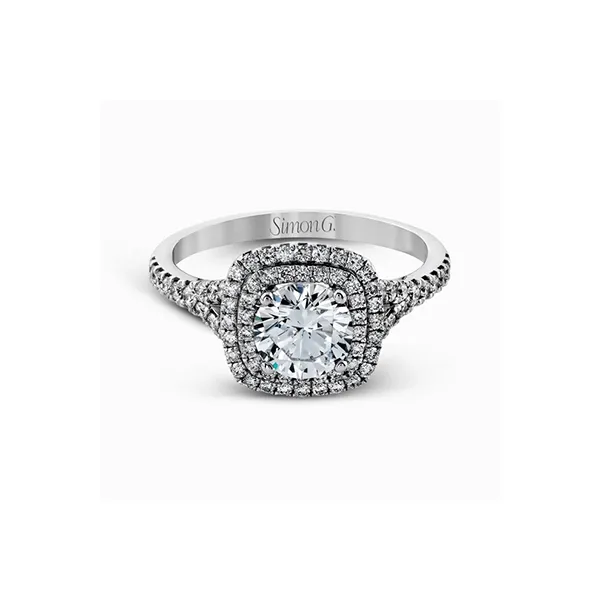 18k White Gold Semi-mount Engagement Ring Image 2 Diamonds Direct St. Petersburg, FL
