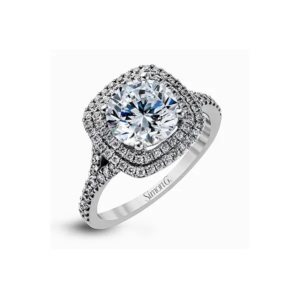 18k White Gold Semi-mount Engagement Ring Diamonds Direct St. Petersburg, FL