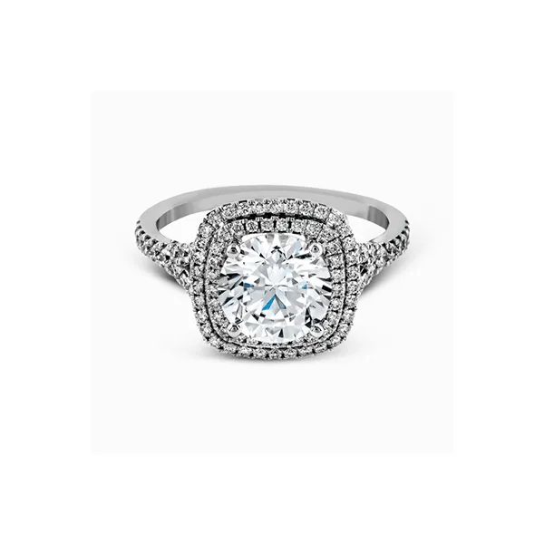 18k White Gold Semi-mount Engagement Ring Image 2 Diamonds Direct St. Petersburg, FL