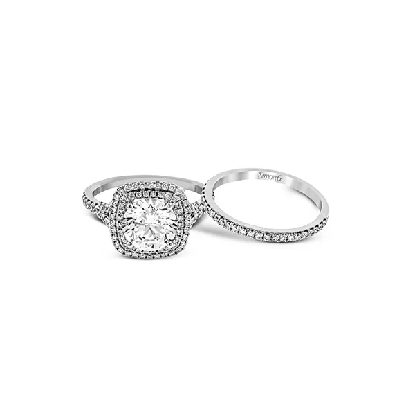 18k White Gold Wedding Set Image 2 Diamond Showcase Longview, WA