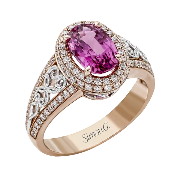 18k White & Rose Gold Gemstone Fashion Ring Diamond Showcase Longview, WA