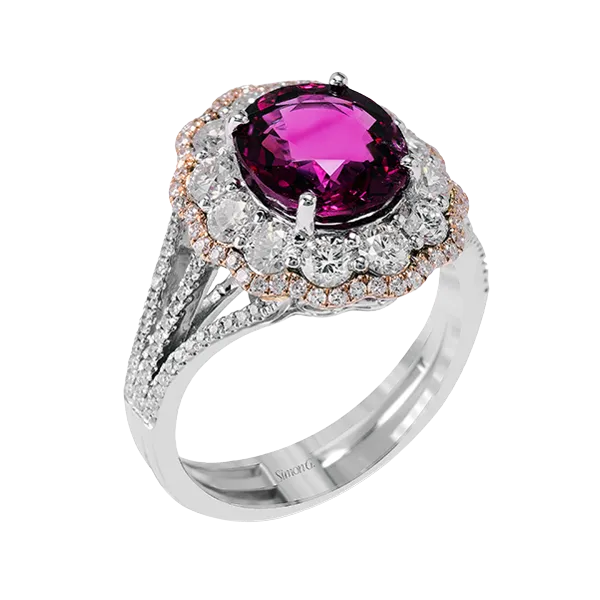 18k White & Rose Gold Gemstone Fashion Ring Diamond Showcase Longview, WA