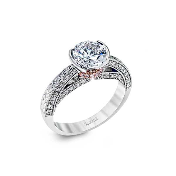 18k White & Rose Gold Semi-mount Engagement Ring James & Williams Jewelers Berwyn, IL