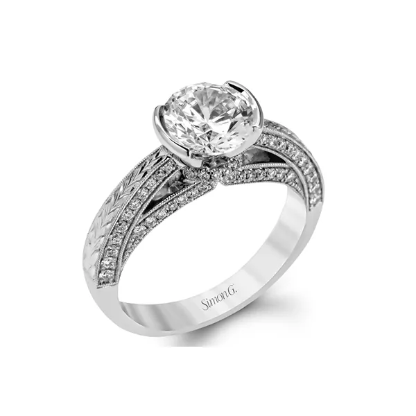 Platinum Semi-mount Engagement Ring Jim Bartlett Fine Jewelry Longview, TX