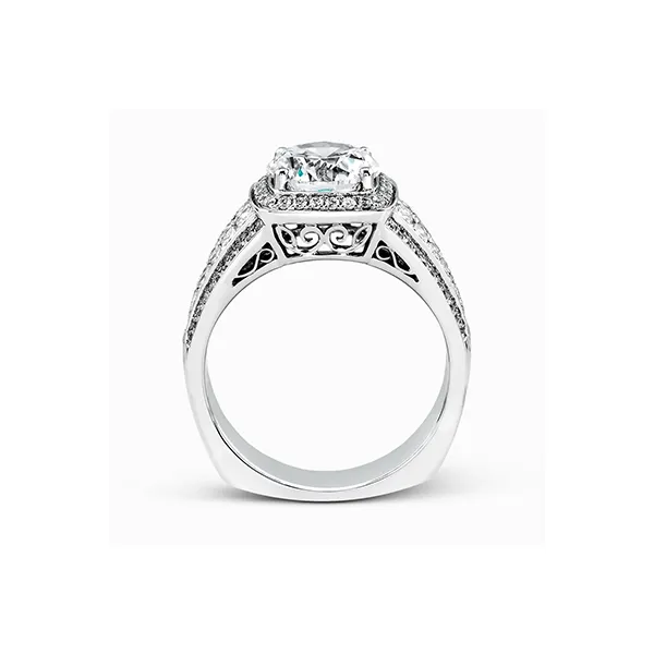 18k White Gold Semi-mount Engagement Ring Image 3 Diamond Showcase Longview, WA