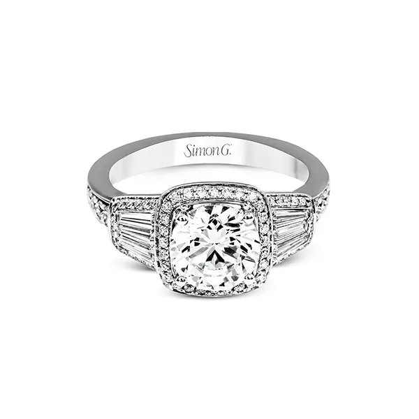 18k White Gold Semi-mount Engagement Ring Image 2 Diamond Showcase Longview, WA