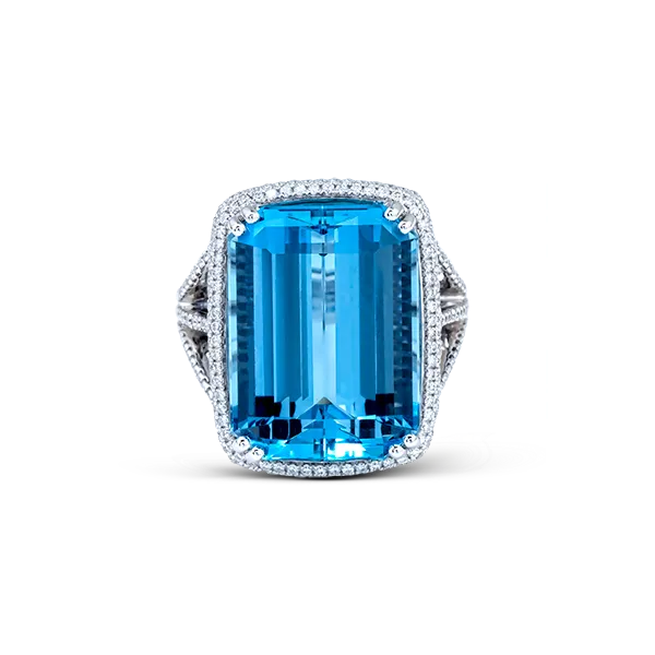 18k White Gold Gemstone Fashion Ring Image 2 Diamond Showcase Longview, WA