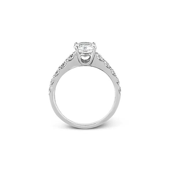 18k White Gold Semi-mount Engagement Ring Image 3 Diamond Showcase Longview, WA