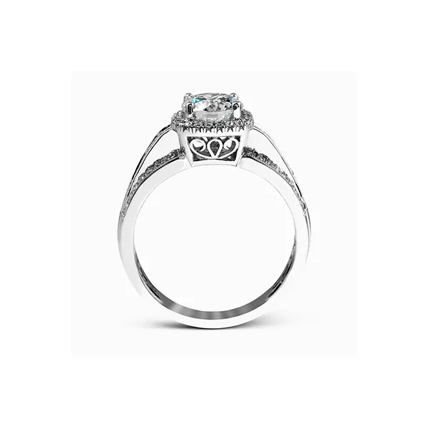18k White Gold Semi-mount Engagement Ring Image 3 Diamond Showcase Longview, WA