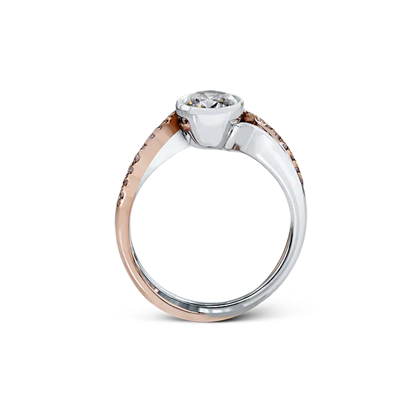 18k White & Rose Gold Semi-mount Engagement Ring Image 3 Diamond Showcase Longview, WA