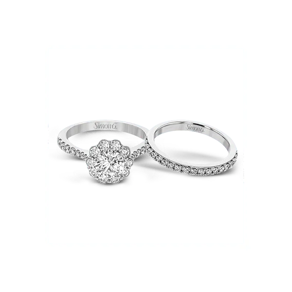 18k White Gold Wedding Set Image 2 Diamond Showcase Longview, WA