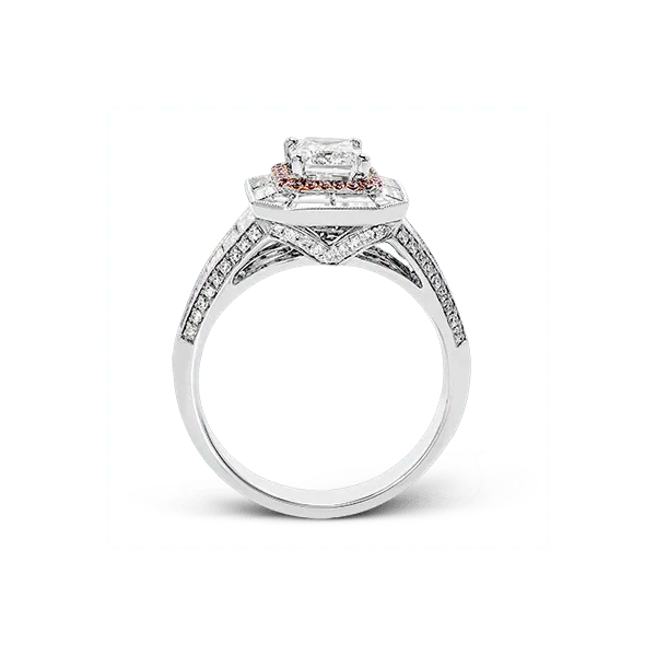 18k White & Rose Gold Semi-mount Engagement Ring Image 3 The Diamond Shop, Inc. Lewiston, ID
