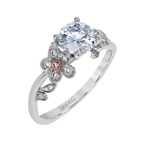 18k White & Rose Gold Semi-mount Engagement Ring Diamond Showcase Longview, WA