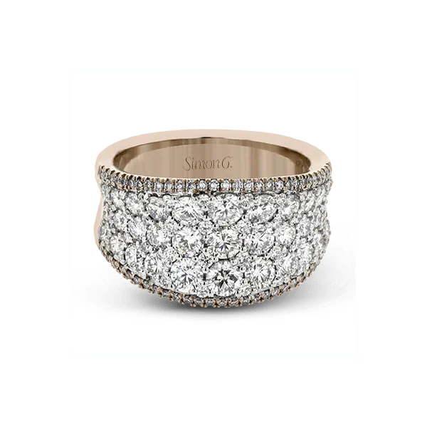 18k White & Rose Gold Diamond Fashion Ring Image 2 Diamond Showcase Longview, WA