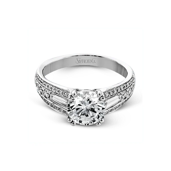 18k White Gold Semi-mount Engagement Ring Image 2 Diamond Showcase Longview, WA