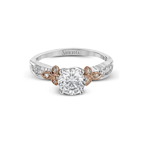 18k White & Rose Gold Semi-mount Engagement Ring Image 2 Diamond Showcase Longview, WA