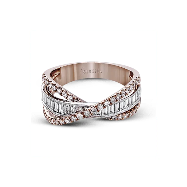 18k White & Rose Gold Diamond Fashion Ring Image 2 Jim Bartlett Fine Jewelry Longview, TX