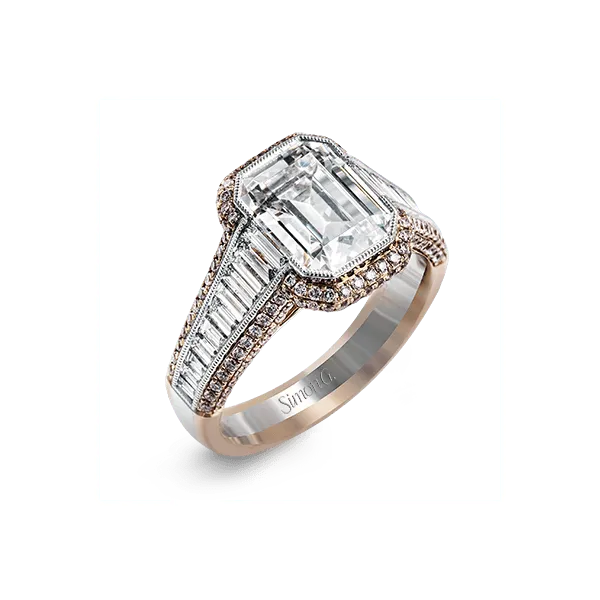 18k White & Rose Gold Semi-mount Engagement Ring The Diamond Shop, Inc. Lewiston, ID
