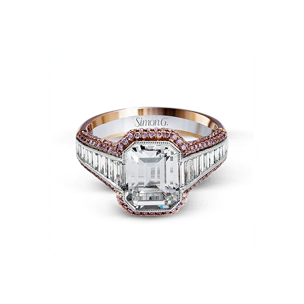 18k White & Rose Gold Semi-mount Engagement Ring Image 2 The Diamond Shop, Inc. Lewiston, ID