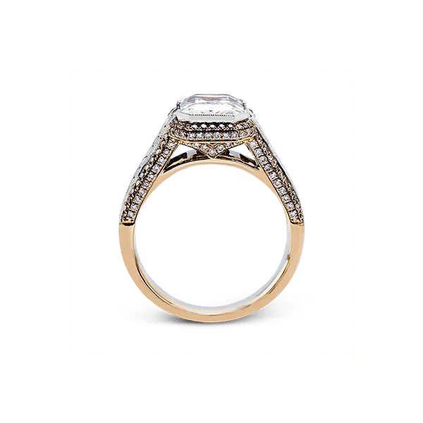 18k White & Rose Gold Semi-mount Engagement Ring Image 3 The Diamond Shop, Inc. Lewiston, ID