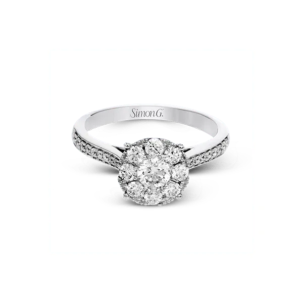 18k White Gold Semi-mount Engagement Ring Image 2 Diamonds Direct St. Petersburg, FL