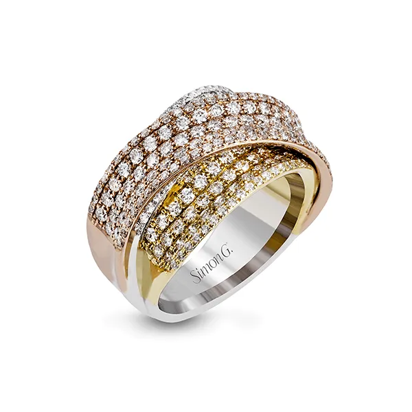 18k Tri-color Gold Diamond Fashion Ring Diamonds Direct St. Petersburg, FL