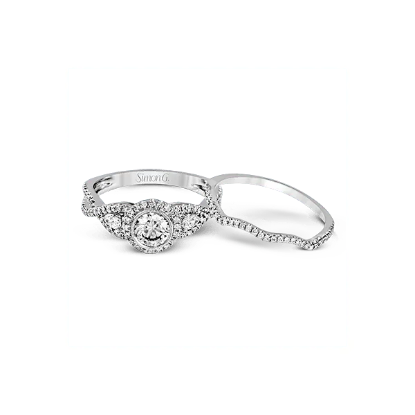 18k White Gold Wedding Set Image 2 Diamond Showcase Longview, WA