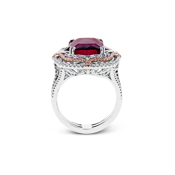 18k White & Rose Gold Gemstone Fashion Ring Image 3 Diamond Showcase Longview, WA