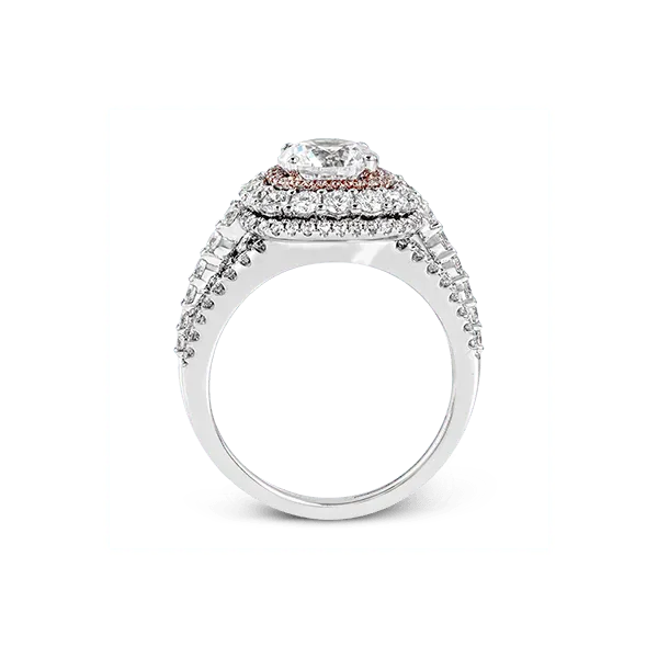 18k White & Rose Gold Semi-mount Engagement Ring Image 3 Diamond Showcase Longview, WA