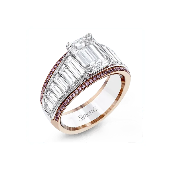 18k White & Rose Gold Semi-mount Engagement Ring Diamond Showcase Longview, WA