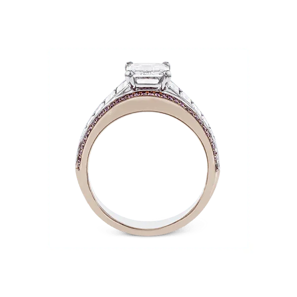18k White & Rose Gold Semi-mount Engagement Ring Image 3 Diamond Showcase Longview, WA