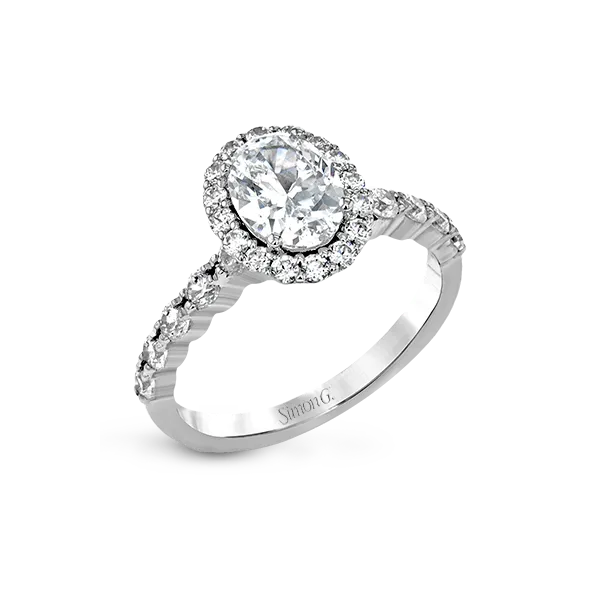 18k White Gold Semi-mount Engagement Ring The Diamond Shop, Inc. Lewiston, ID