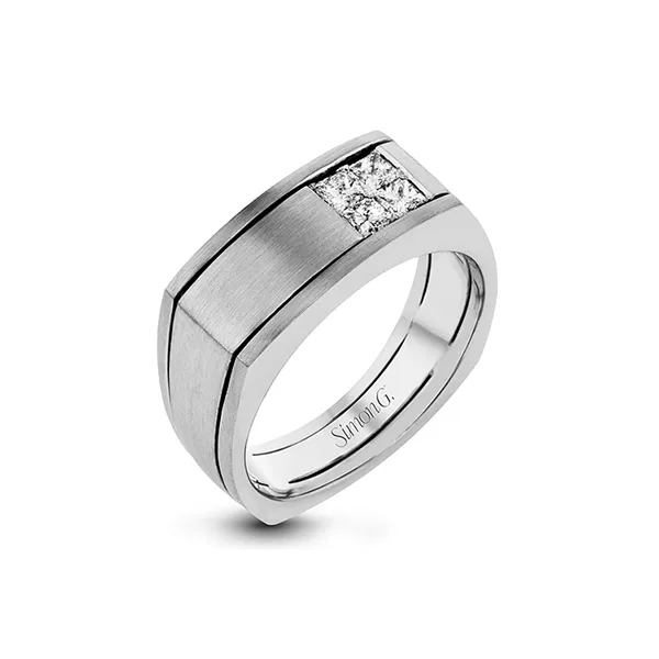 14k White Gold Men's Wedding Band Diamond Showcase Longview, WA